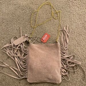 NWT Mossimo Supply Genuine Suede Purse Shoulder Handbag